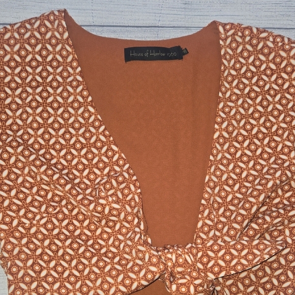 House of Harlow 1960 Vincenza Maxi Dress Geo Tile Print Size S - Picture 2 of 16